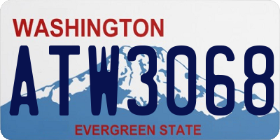 WA license plate ATW3068