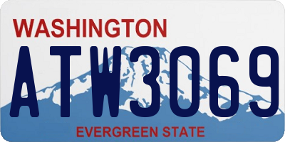 WA license plate ATW3069