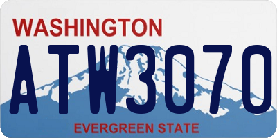 WA license plate ATW3070