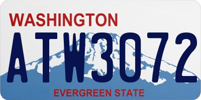 WA license plate ATW3072