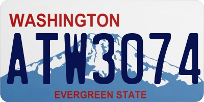 WA license plate ATW3074