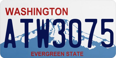 WA license plate ATW3075