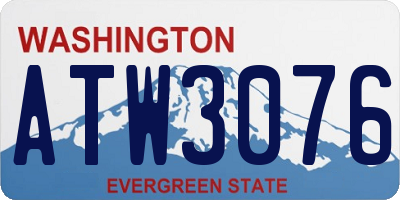 WA license plate ATW3076