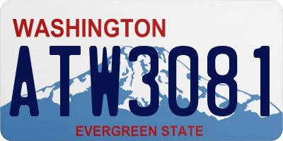 WA license plate ATW3081