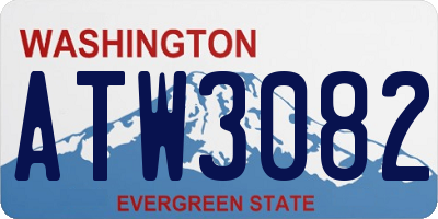 WA license plate ATW3082