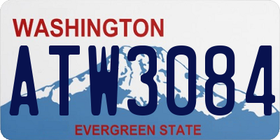 WA license plate ATW3084
