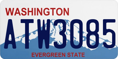 WA license plate ATW3085