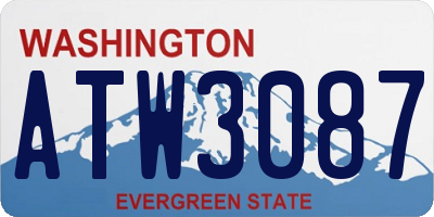 WA license plate ATW3087