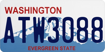 WA license plate ATW3088