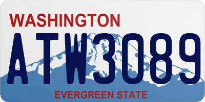 WA license plate ATW3089