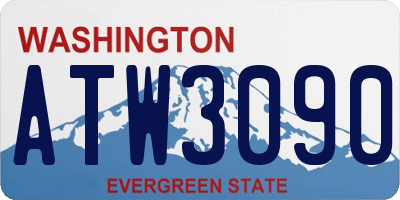 WA license plate ATW3090