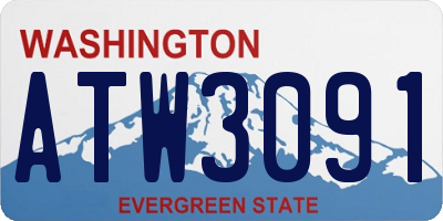 WA license plate ATW3091