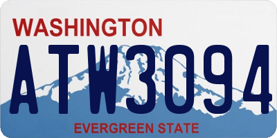 WA license plate ATW3094