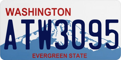 WA license plate ATW3095