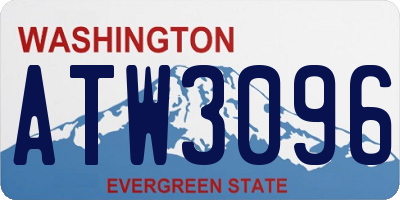 WA license plate ATW3096