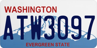 WA license plate ATW3097