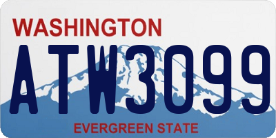 WA license plate ATW3099