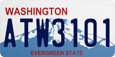 WA license plate ATW3101