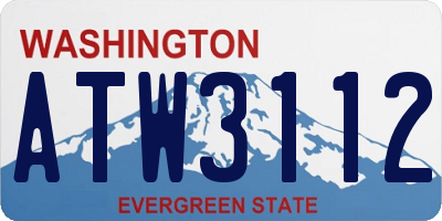 WA license plate ATW3112
