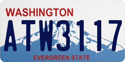 WA license plate ATW3117