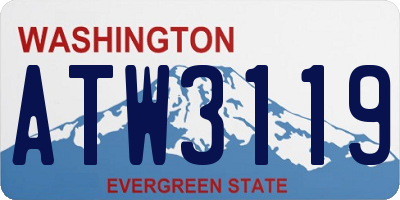 WA license plate ATW3119