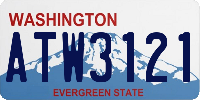 WA license plate ATW3121