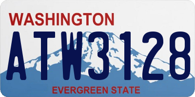 WA license plate ATW3128