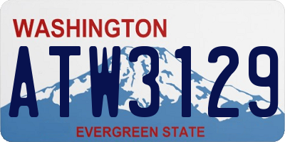 WA license plate ATW3129