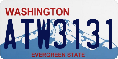 WA license plate ATW3131