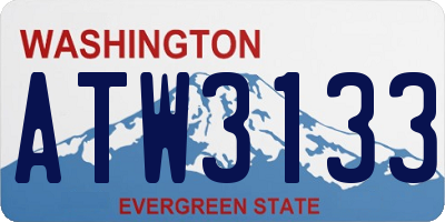 WA license plate ATW3133