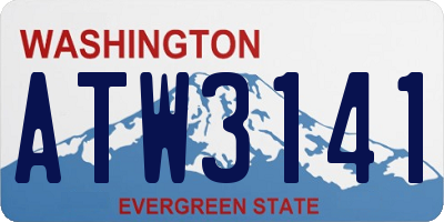 WA license plate ATW3141