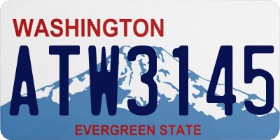 WA license plate ATW3145