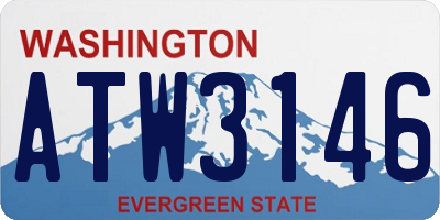 WA license plate ATW3146