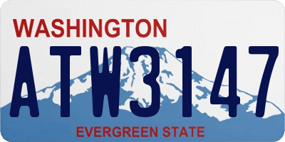 WA license plate ATW3147