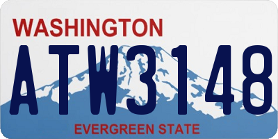 WA license plate ATW3148