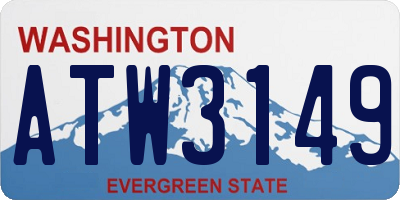 WA license plate ATW3149