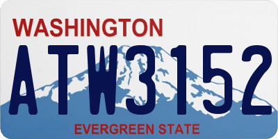 WA license plate ATW3152