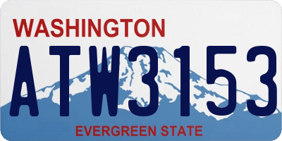 WA license plate ATW3153