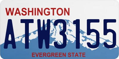 WA license plate ATW3155