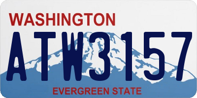 WA license plate ATW3157
