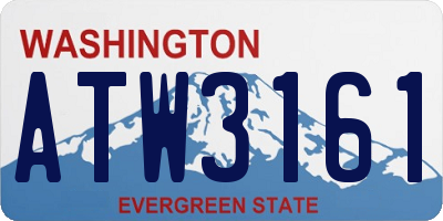 WA license plate ATW3161