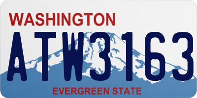 WA license plate ATW3163