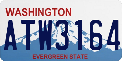 WA license plate ATW3164