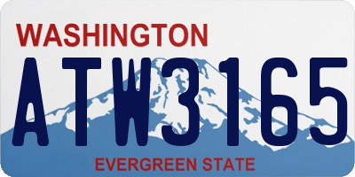 WA license plate ATW3165