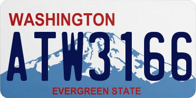 WA license plate ATW3166
