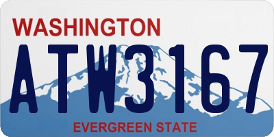 WA license plate ATW3167
