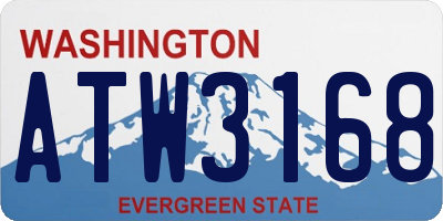 WA license plate ATW3168