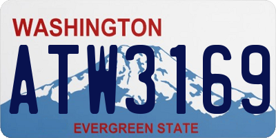 WA license plate ATW3169