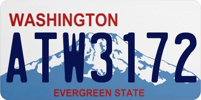 WA license plate ATW3172