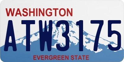 WA license plate ATW3175